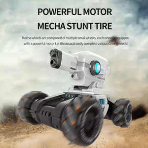  ماشین کنترلی شارژی لیزری نگهبان تیر ژله ای پرتاب کن Mecha Guardian Water Bomb Spray Car Remote Control 1:12 -اسباب بازی